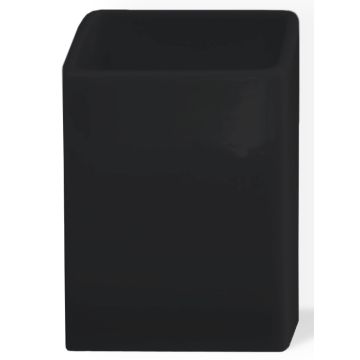 Pahar suport Decor Walther Porzellan Square DW610, 10.5 x 6 x 6cm, negru