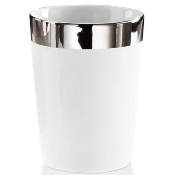 Pahar suport Decor Walther Porzellan BE 50, h 10cm, alb-platinum