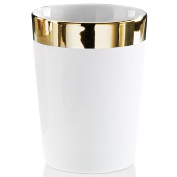 Pahar suport Decor Walther Porzellan BE 50, h 10cm, alb-auriu