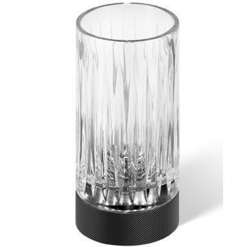 Pahar Decor Walther Club SMG, h 12.5cm, cristal fatetat, negru mat