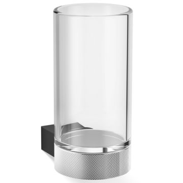 Pahar cu suport de perete Decor Walther Club WMG, 12.5cm, cristal, negru mat-crom