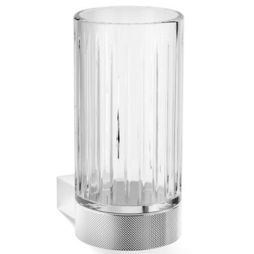 Pahar cu suport de perete Decor Walther Club WMG, 12.5cm, cristal fatetat, crom