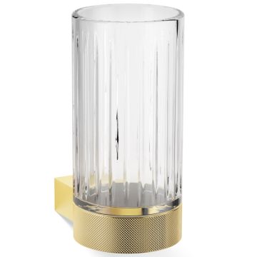 Pahar cu suport de perete Decor Walther Club WMG, 12.5cm, cristal fatetat, auriu 24k