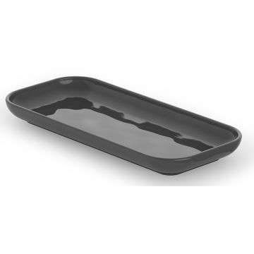 Tava Decor Walther Porzellan DW 542, 2.5x24.2x10.9cm, negru