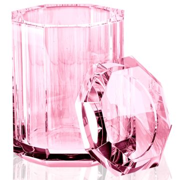 Cutie cu capac Decor Walther Kristall KR BMD, 14x9cm, roz