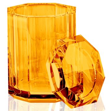Cutie cu capac Decor Walther Kristall KR BMD, 14x9cm, ambra