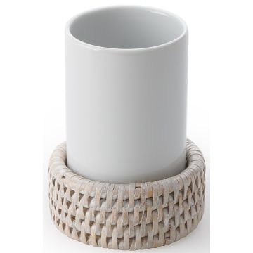 Pahar cu suport Decor Walther Basket SMB, h 10.5cm, rattan deschis