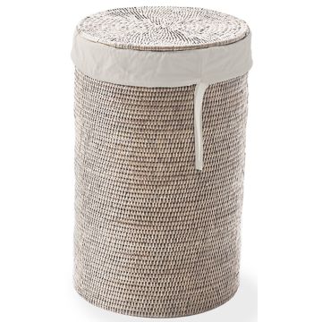 Cos de rufe cu capac Decor Walther Basket WB Small, h 55cm, rattan deschis