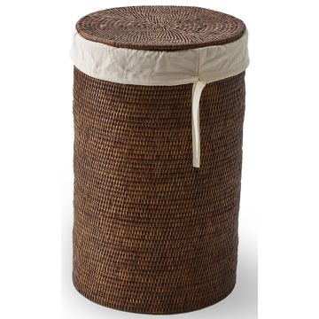 Cos de rufe cu capac Decor Walther Basket WB Small, h 55cm, rattan inchis