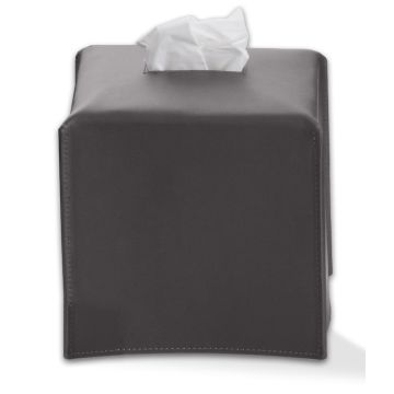 Cutie servetele Decor Walther Nappa KB, 14x14x14cm, piele, gri fumuriu