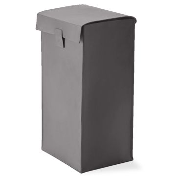 Cos de rufe cu capac Decor Walther Nappa WB, 66x37x30cm, piele, gri fumuriu