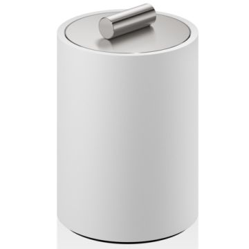 Cutie cu capac Decor Walther Stone DMD S, 11x8cm, alb-inox mat