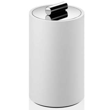 Cutie cu capac Decor Walther Stone DMD M, 13x8cm, alb-crom