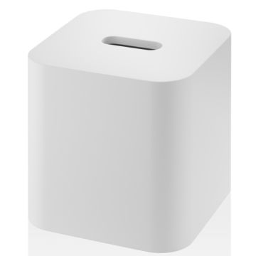 Cutie servetele Decor Walther Stone KB, 14.2x13.7x13.7cm, alb mat