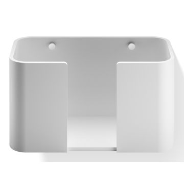 Suport servetele hartie Decor Walther Stone SPTB, de perete, 16x27x13cm, alb-crom