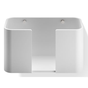 Suport servetele hartie Decor Walther Stone SPTB, de perete, 16x27x13cm, alb-inox mat