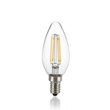 Bec Ideal Lux Oliva E14 4W, 3000K, 25000 h, CRI80, transparent