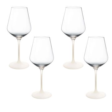Set 4 pahare vin rosu Villeroy & Boch Manufacture Rock Blanc, 490 ml
