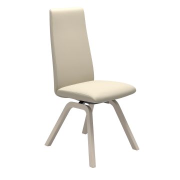 Scaun Stressless Laurel v2 High D200 M, Balance&Glide, cadru whitewash, tapiterie piele Batick Cream