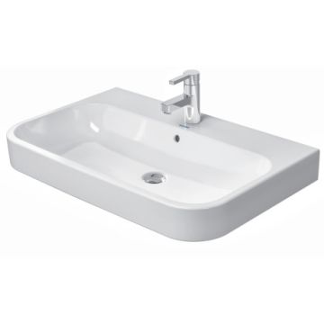 Lavoar Duravit Happy D.2 80cm, montare pe mobilier, alb