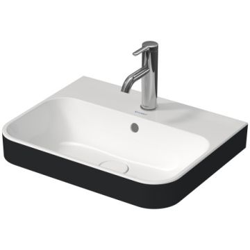 Lavoar Duravit Happy D.2 Plus 50x40cm, montare pe mobilier, alb-Antracit Mat