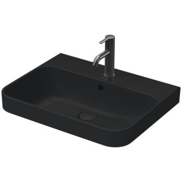 Lavoar Duravit Happy D.2 Plus 60x46cm, montare pe mobilier, Antracit Mat