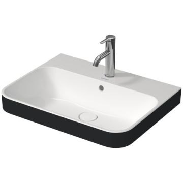Lavoar Duravit Happy D.2 Plus 60x46cm, montare pe mobilier, alb-Antracit Mat