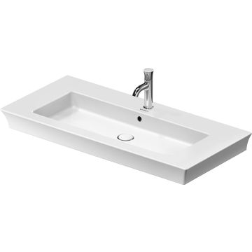 Lavoar Duravit White Tulip 105cm, montare pe mobilier, ventil ceramic, alb