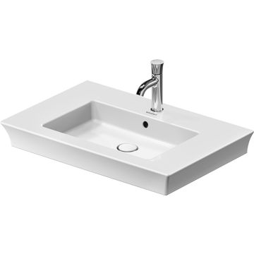Lavoar Duravit White Tulip 75cm, montare pe mobilier, ventil ceramic, alb