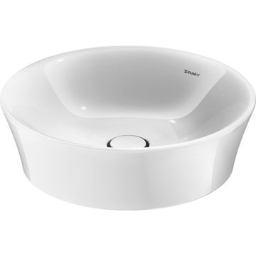 Lavoar Duravit White Tulip 50cm, fara preaplin, fara orificiu baterie, montare pe mobilier, ventil ceramic, alb