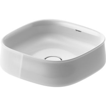 Lavoar Duravit Zencha 42x42cm, montare pe blat, fara orificiu baterie, fara preaplin, DuraCeram, alb