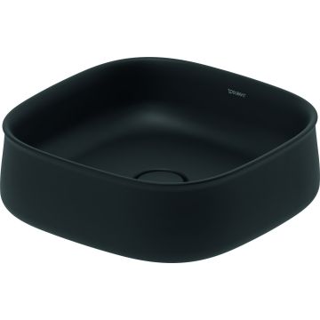 Lavoar Duravit Zencha 42x42cm, montare pe blat, fara orificiu baterie, fara preaplin, DuraCeram, antracit mat