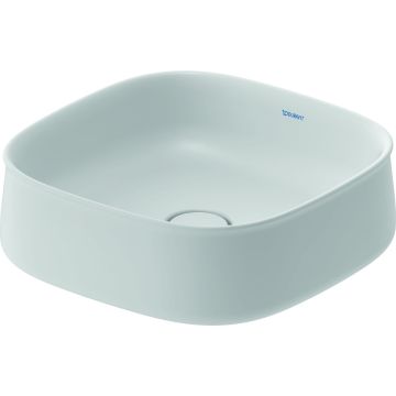 Lavoar Duravit Zencha 42x42cm, montare pe blat, fara orificiu baterie, fara preaplin, DuraCeram, alb satin mat