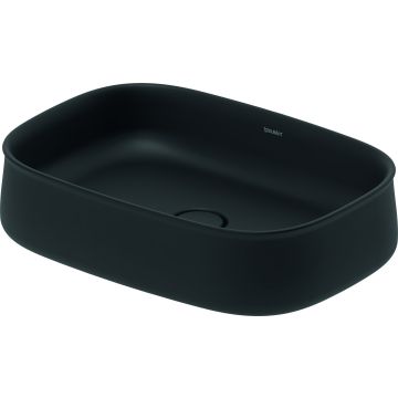 Lavoar Duravit Zencha 55x39cm, montare pe blat, fara orificiu baterie, fara preaplin, DuraCeram, antracit mat