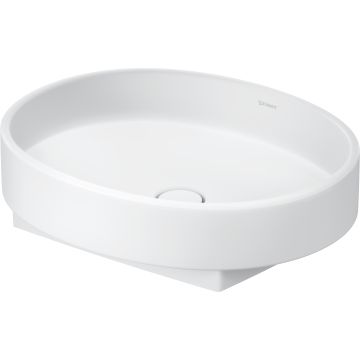 Lavoar tip bol Duravit Balcoon 55x45cm, fara orificiu baterie, fara preaplin, DuraShield, alb mat