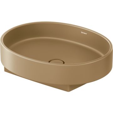 Lavoar tip bol Duravit Balcoon 55x45cm, fara orificiu baterie, fara preaplin, DuraShield, terra mat