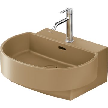 Lavoar Duravit Balcoon 55x48cm, ventil click-clack cu capac ceramic, DuraShield, terra mat