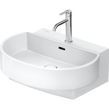 Lavoar Duravit Balcoon 60x48cm, ventil click-clack cu capac ceramic, DuraShield, alb