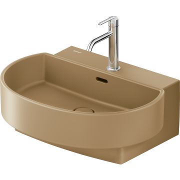 Lavoar Duravit Balcoon 60x48cm, ventil click-clack cu capac ceramic, DuraShield, terra mat