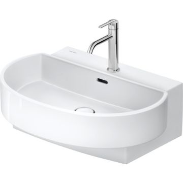 Lavoar Duravit Balcoon 65x48cm, ventil click-clack cu capac ceramic, DuraShield, alb