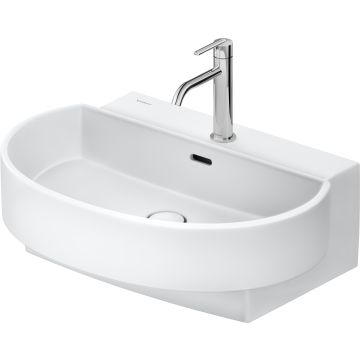 Lavoar Duravit Balcoon 65x48cm, ventil click-clack cu capac ceramic, DuraShield, alb mat