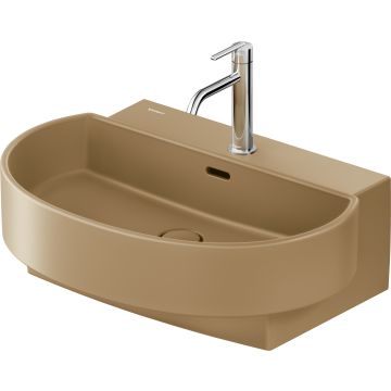 Lavoar Duravit Balcoon 65x48cm, ventil click-clack cu capac ceramic, DuraShield, terra mat