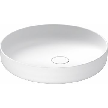 Lavoar Duravit Vitrium 46x46cm, montare pe blat, fara orificiu baterie, fara preaplin, alb satin mat
