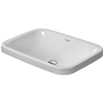 Lavoar Duravit Durastyle 60x43cm, fara orificiu baterie, fara preaplin, montare in blat 
