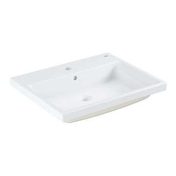Lavoar Grohe Cube Ceramic 60x49cm, montare in blat, PureGuard, alb