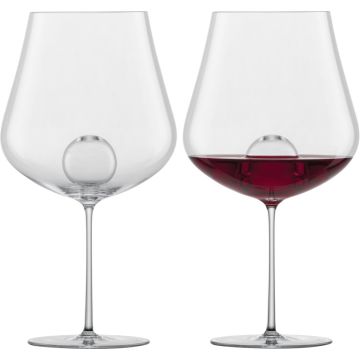 Set 2 pahare vin rosu Zwiesel Glas Air Sense Burgundy, design Bernadotte & Kylberg, handmade, 796ml