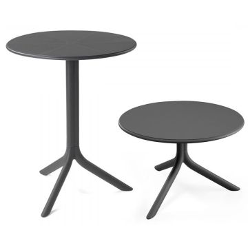 Masa exterior Nardi Spritz, h 76.5cm, diametru 60.5cm, antracit