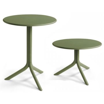 Masa exterior Nardi Spritz, h 76.5cm, diametru 60.5cm, verde agave