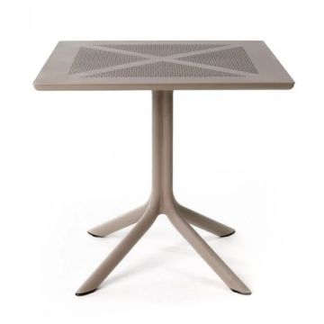 Masa exterior Nardi ClipX 80, h 75cm, 80x80cm, tortora