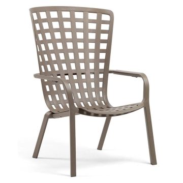 Fotoliu recliner exterior Nardi Folio, tortora